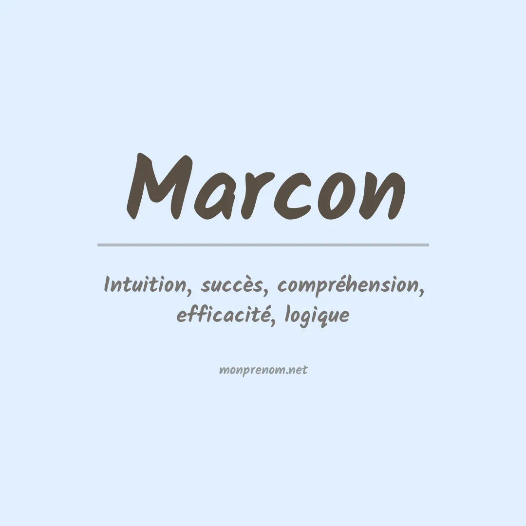 Signification du Prénom Marcon