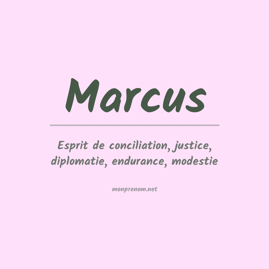 Signification du Prénom Marcus