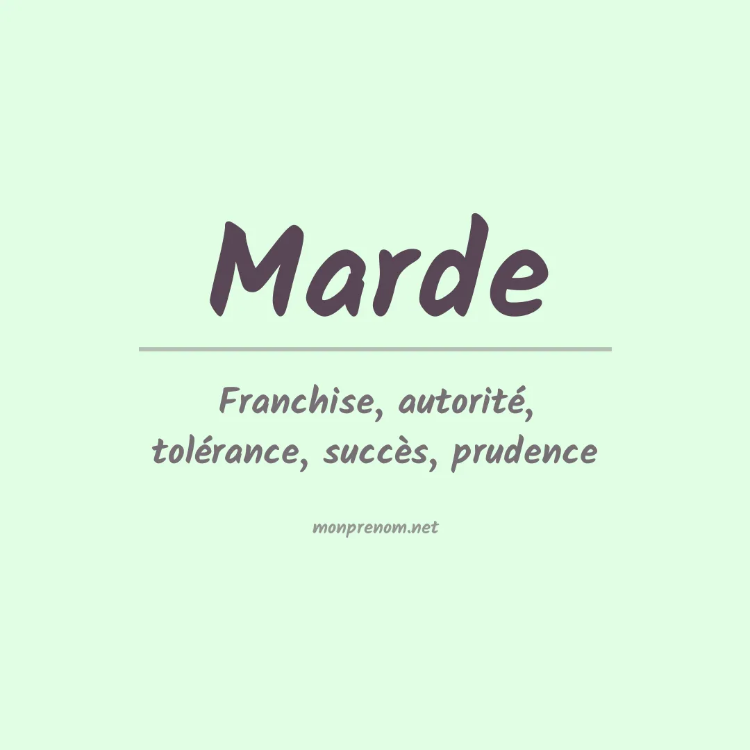 Signification du Prénom Marde Signification du Prénom Marde