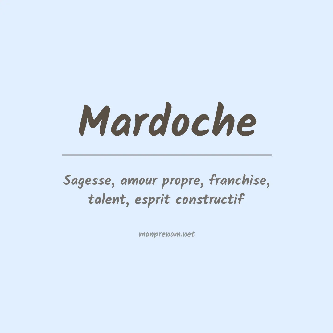 Signification du Prénom Mardoche