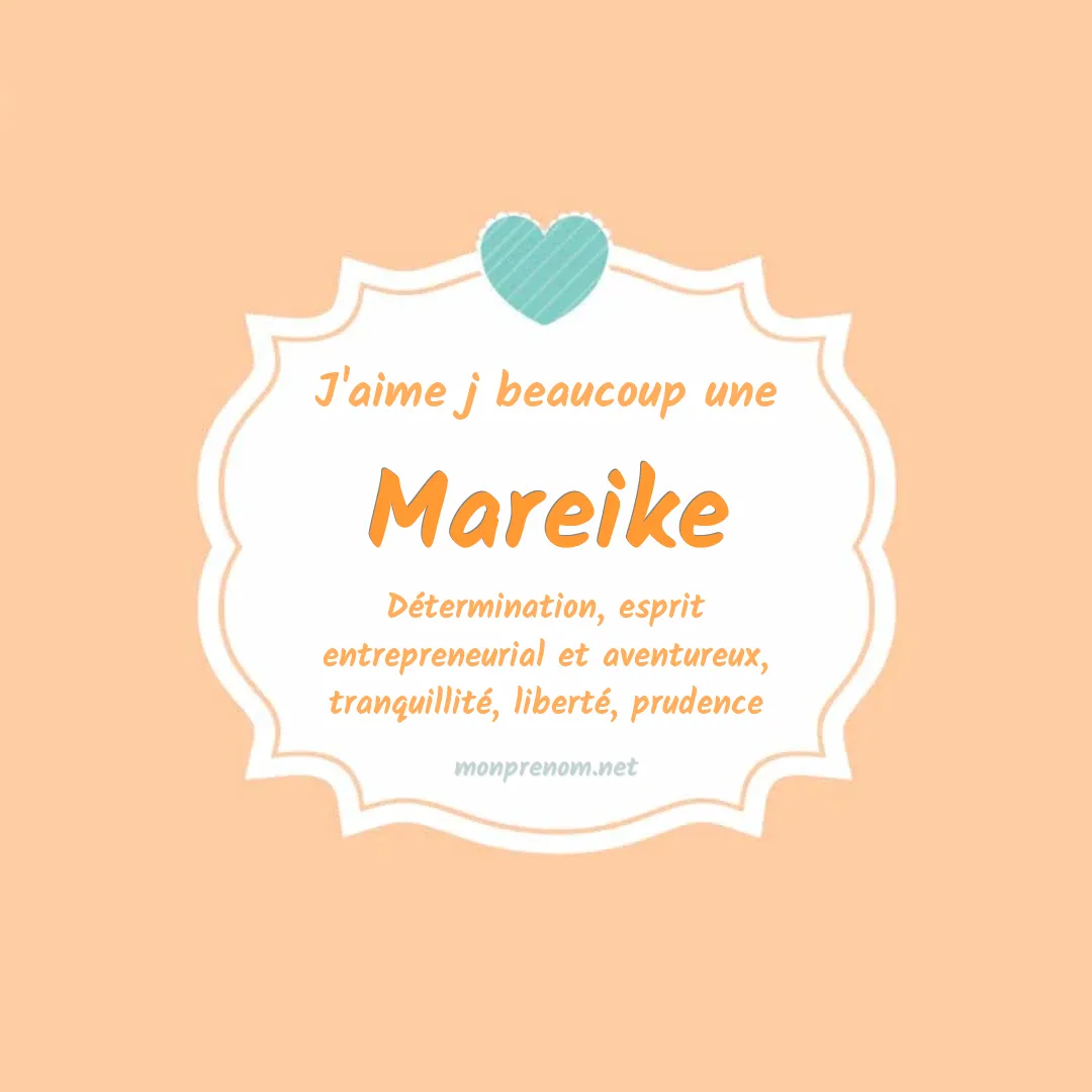 j'aime beaucoup Mareike