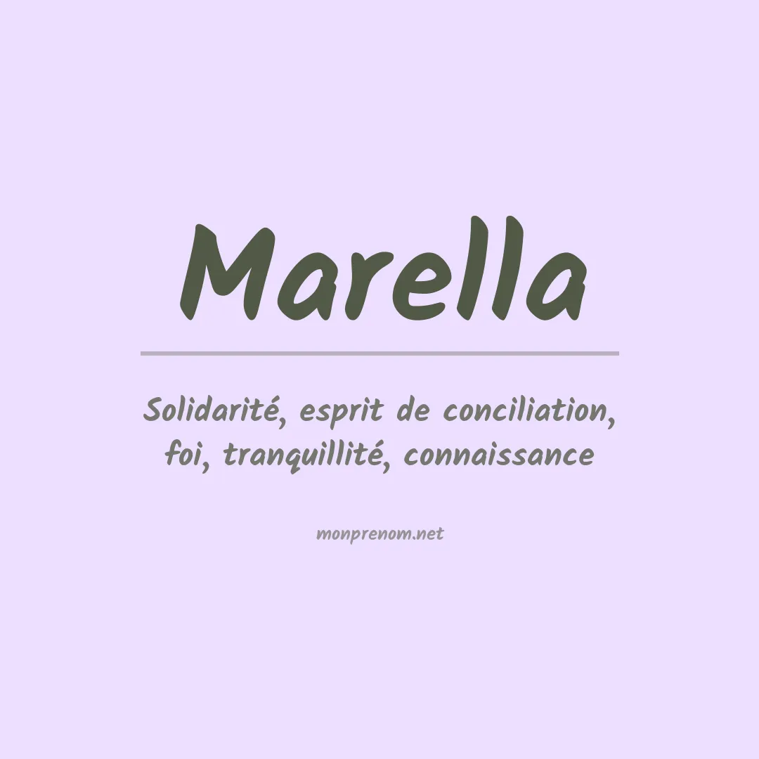 Signification du Prénom Marella