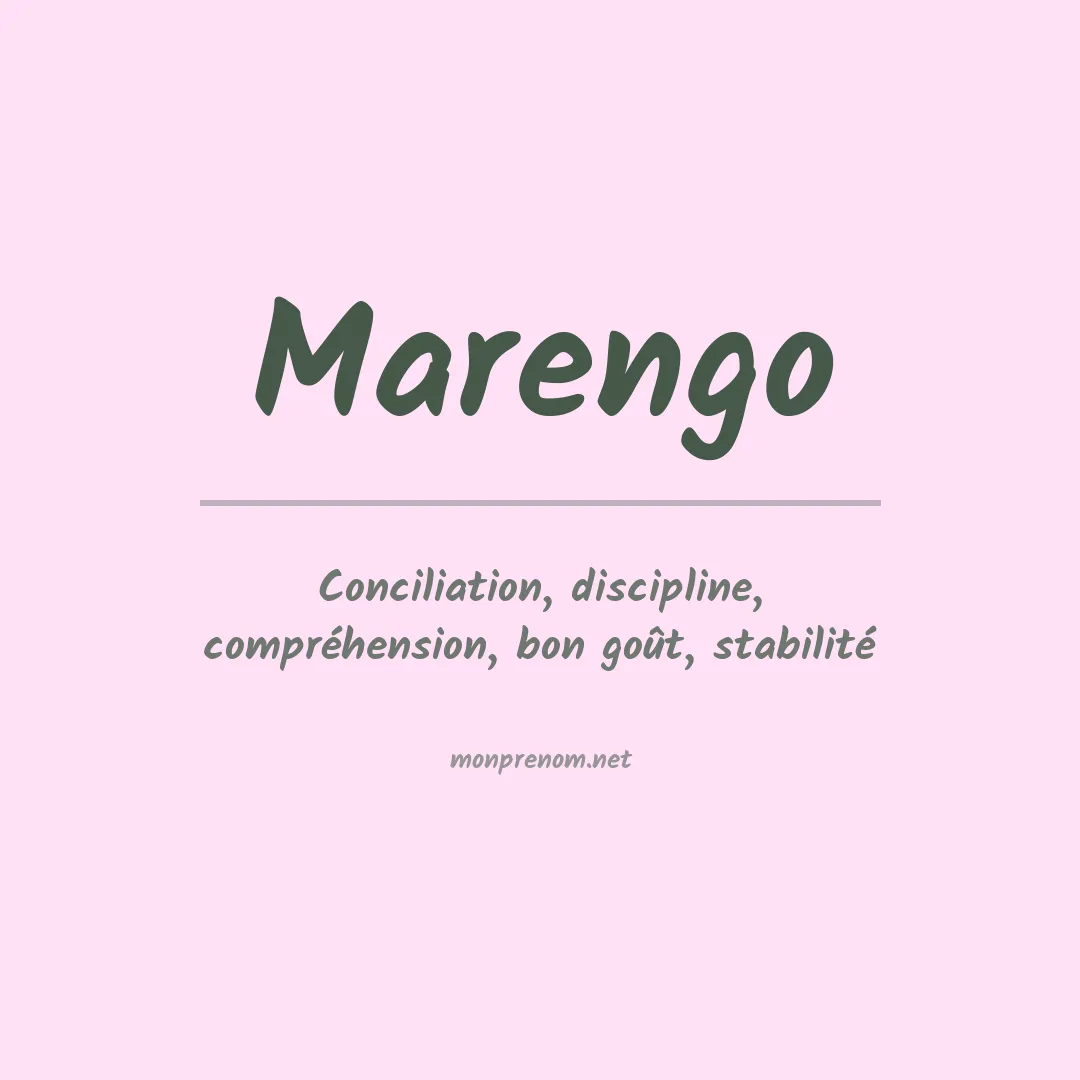 Signification du Prénom Marengo