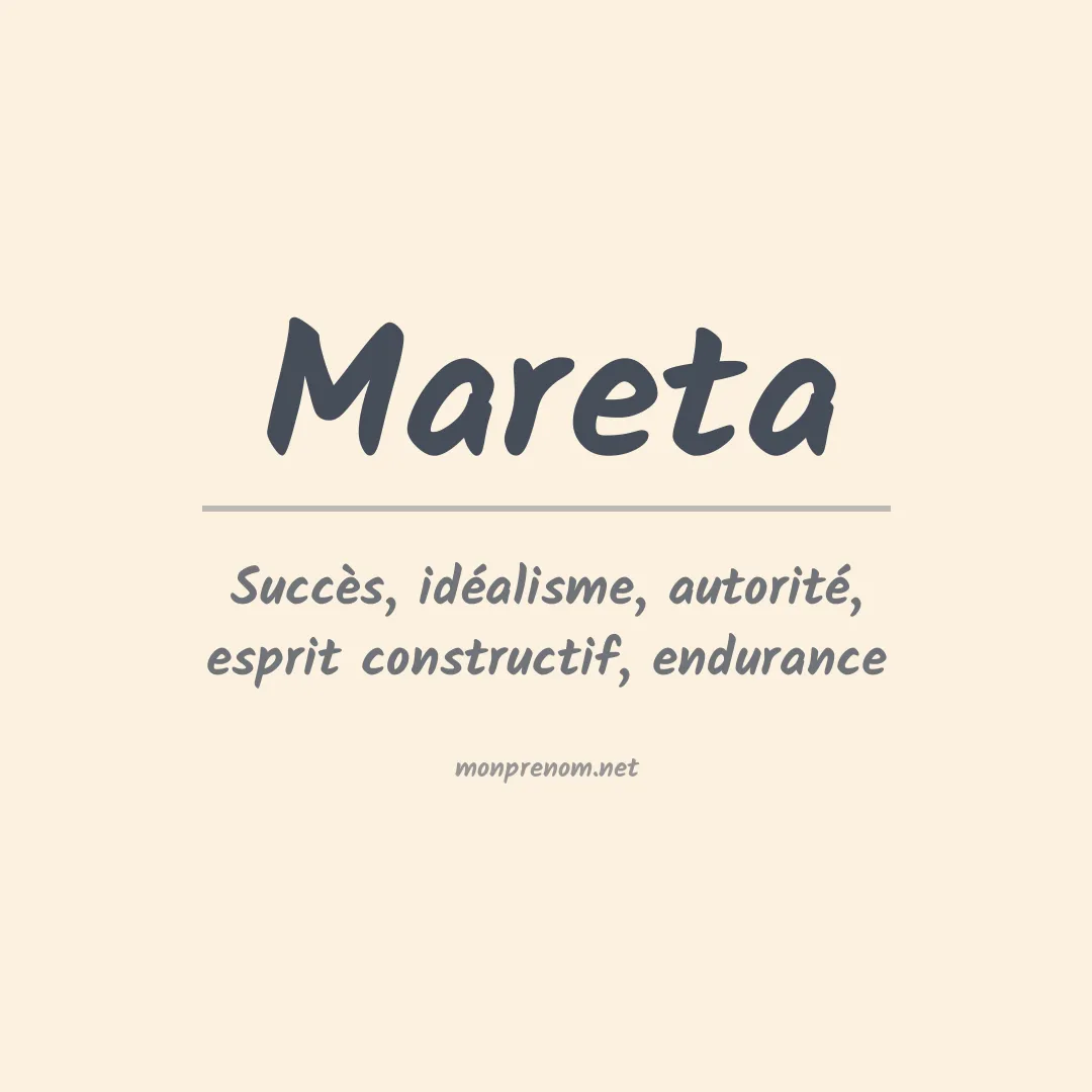 Signification du Prénom Mareta Signification du Prénom Mareta