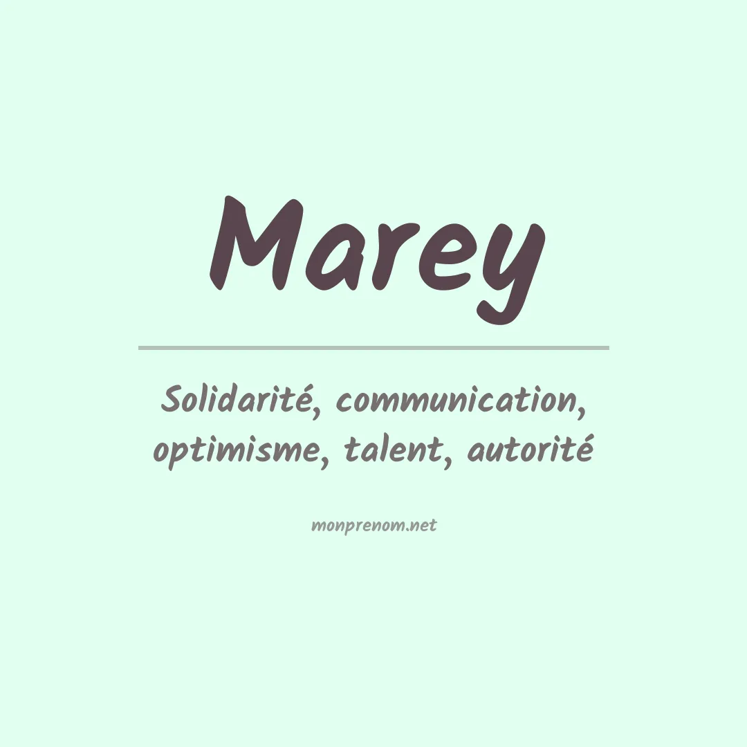 Signification du Prénom Marey