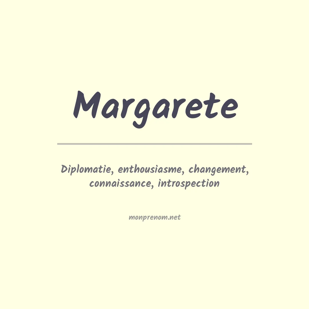 Signification du Prénom Margarete