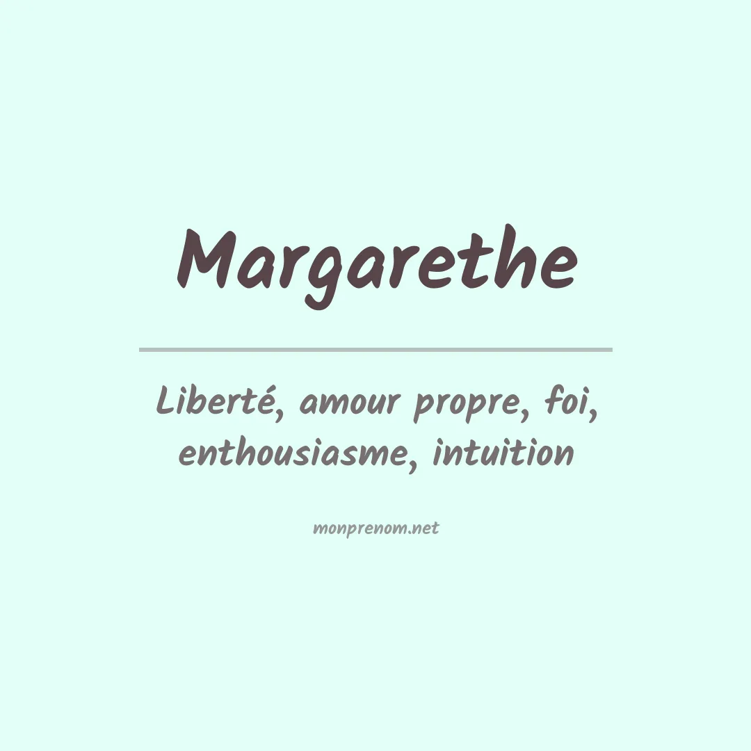 Signification du Prénom Margarethe