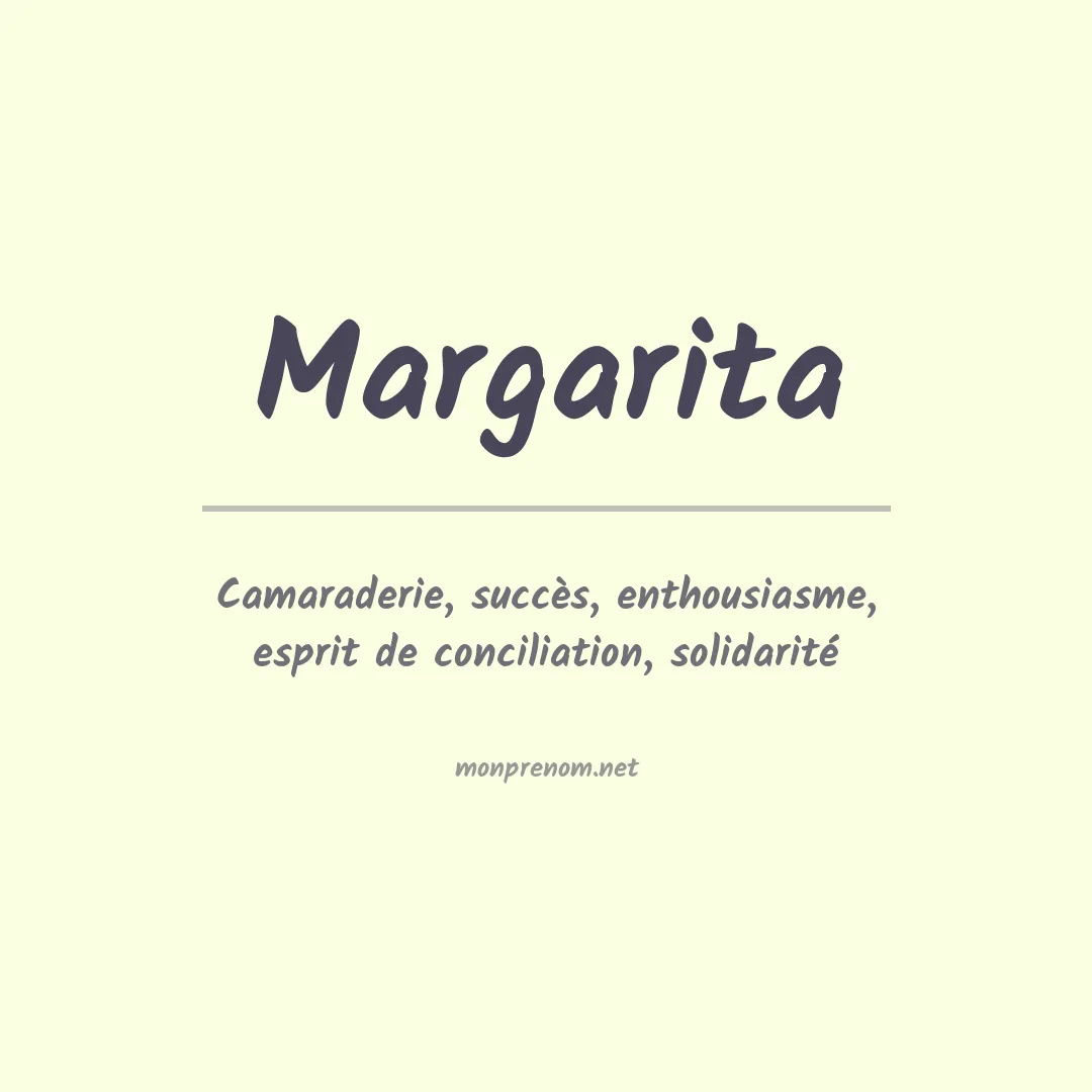 Signification du Prénom Margarita