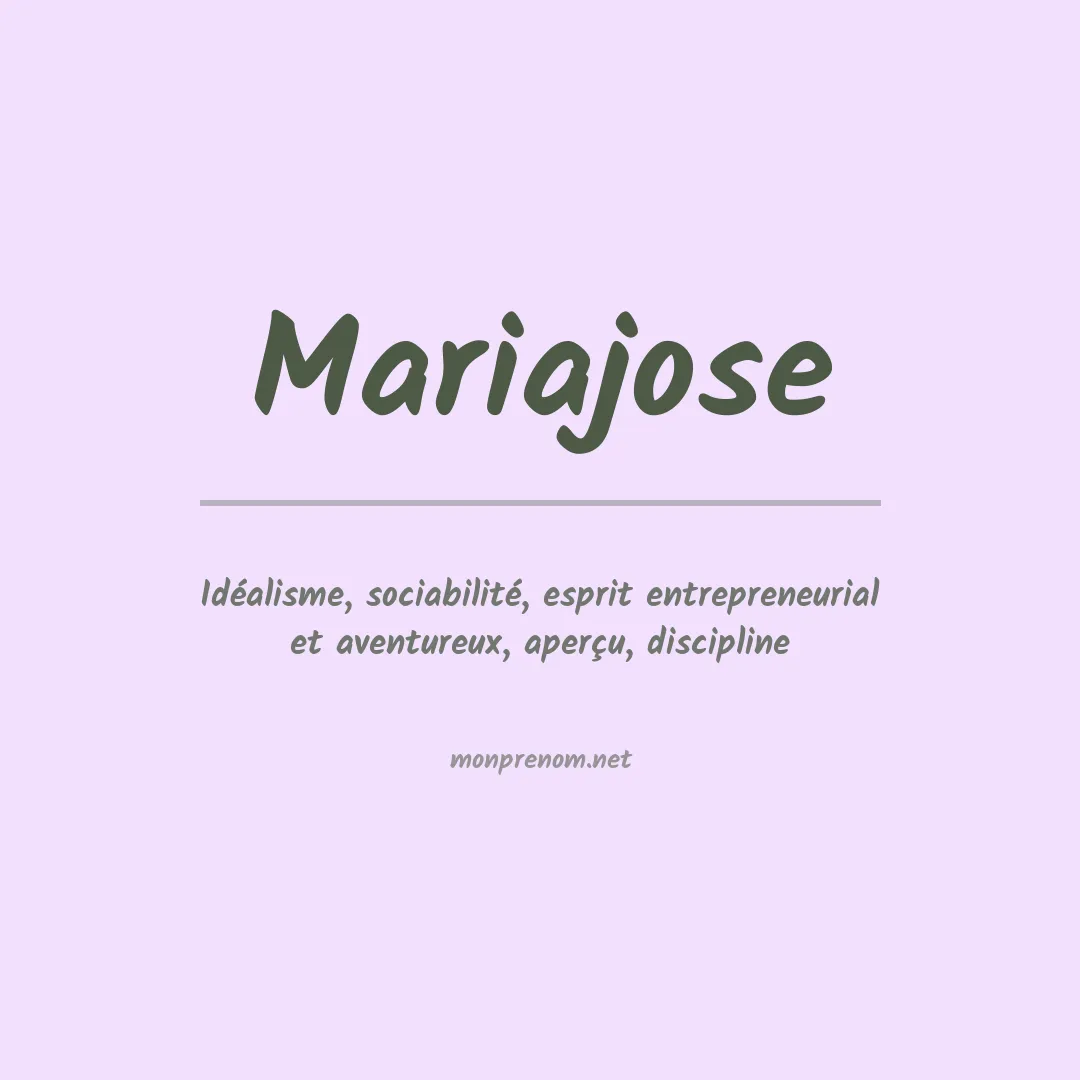 Signification du Prénom Mariajose Signification du Prénom Mariajose