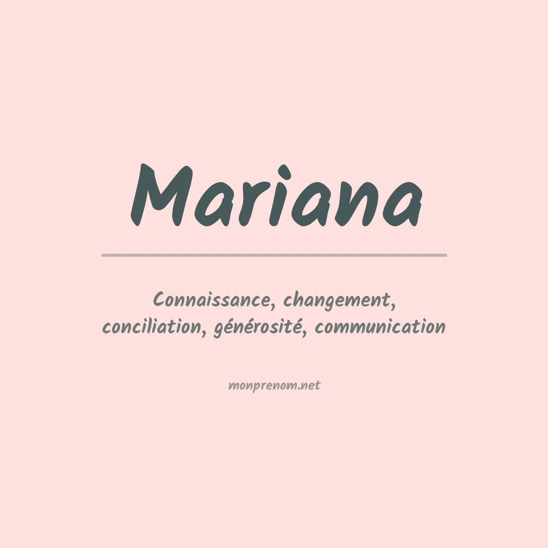 Signification du Prénom Mariana