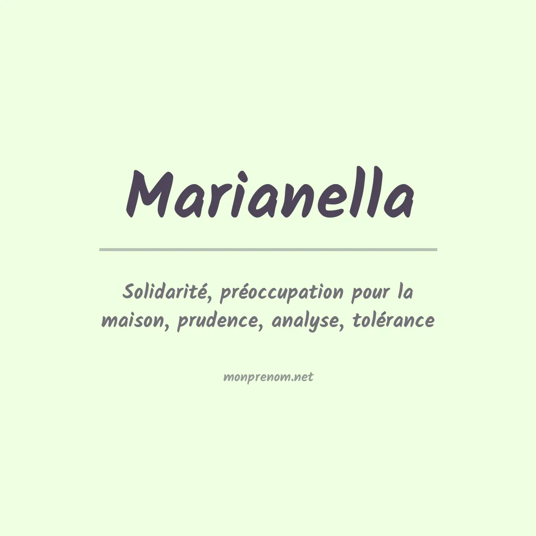 Signification du Prénom Marianella