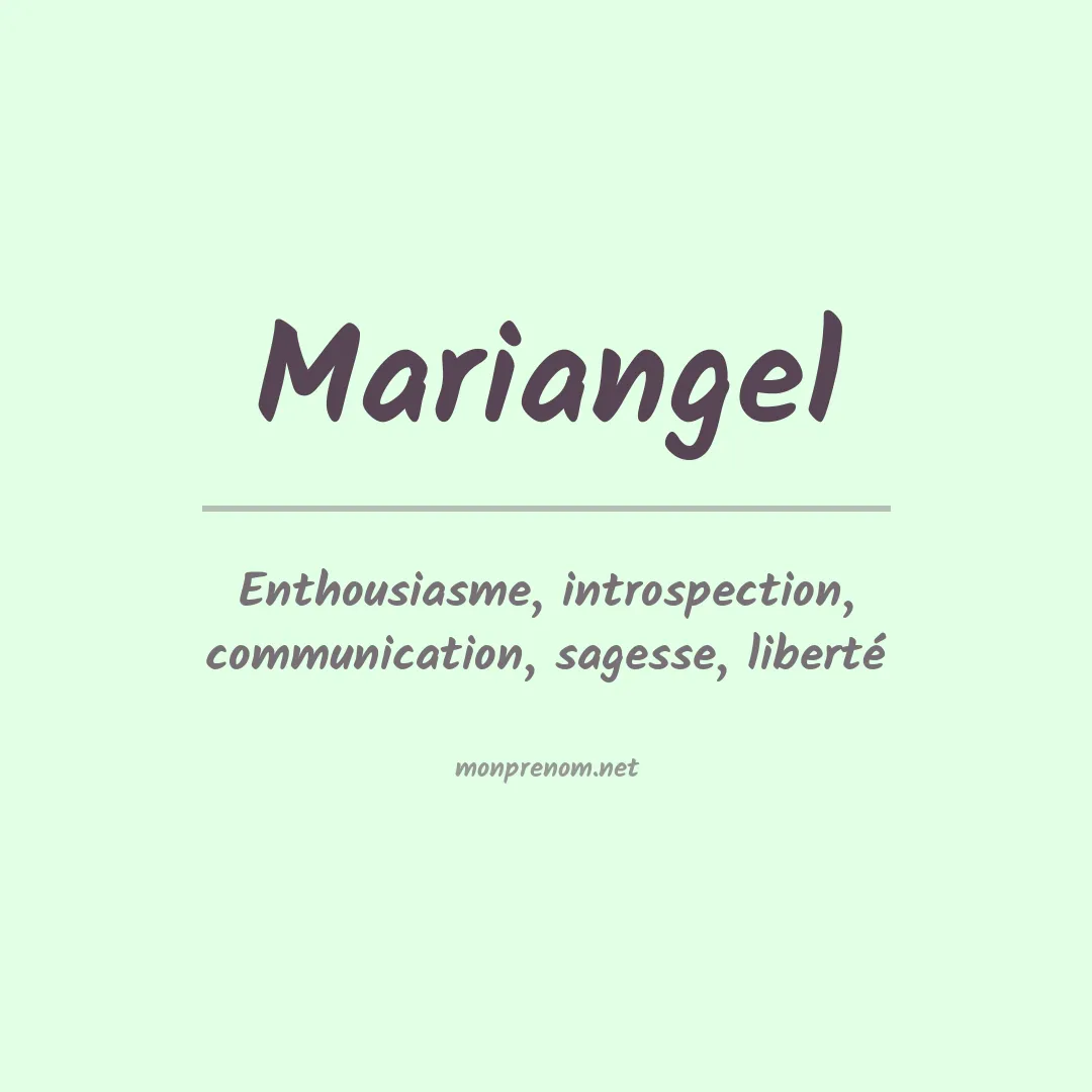 Signification du Prénom Mariangel