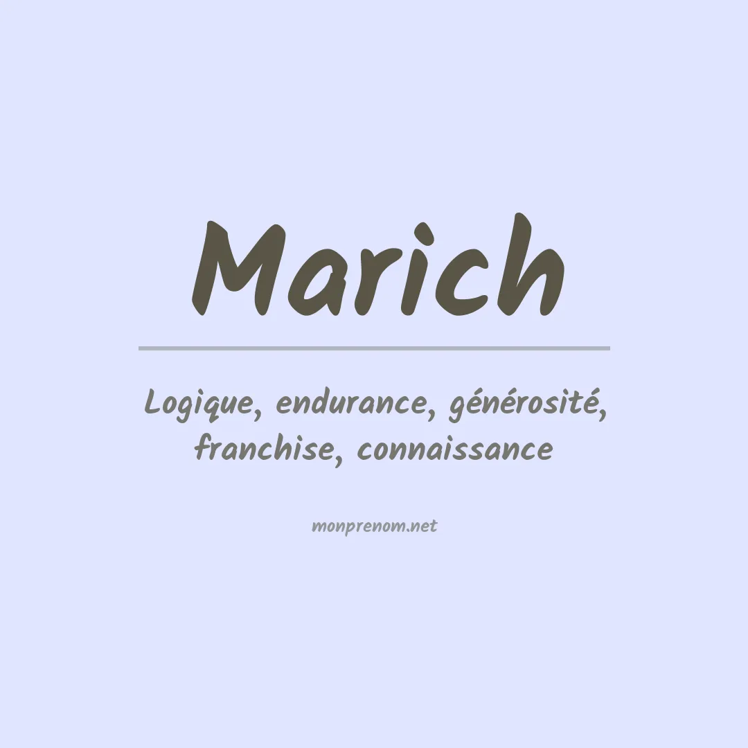 Signification du Prénom Marich