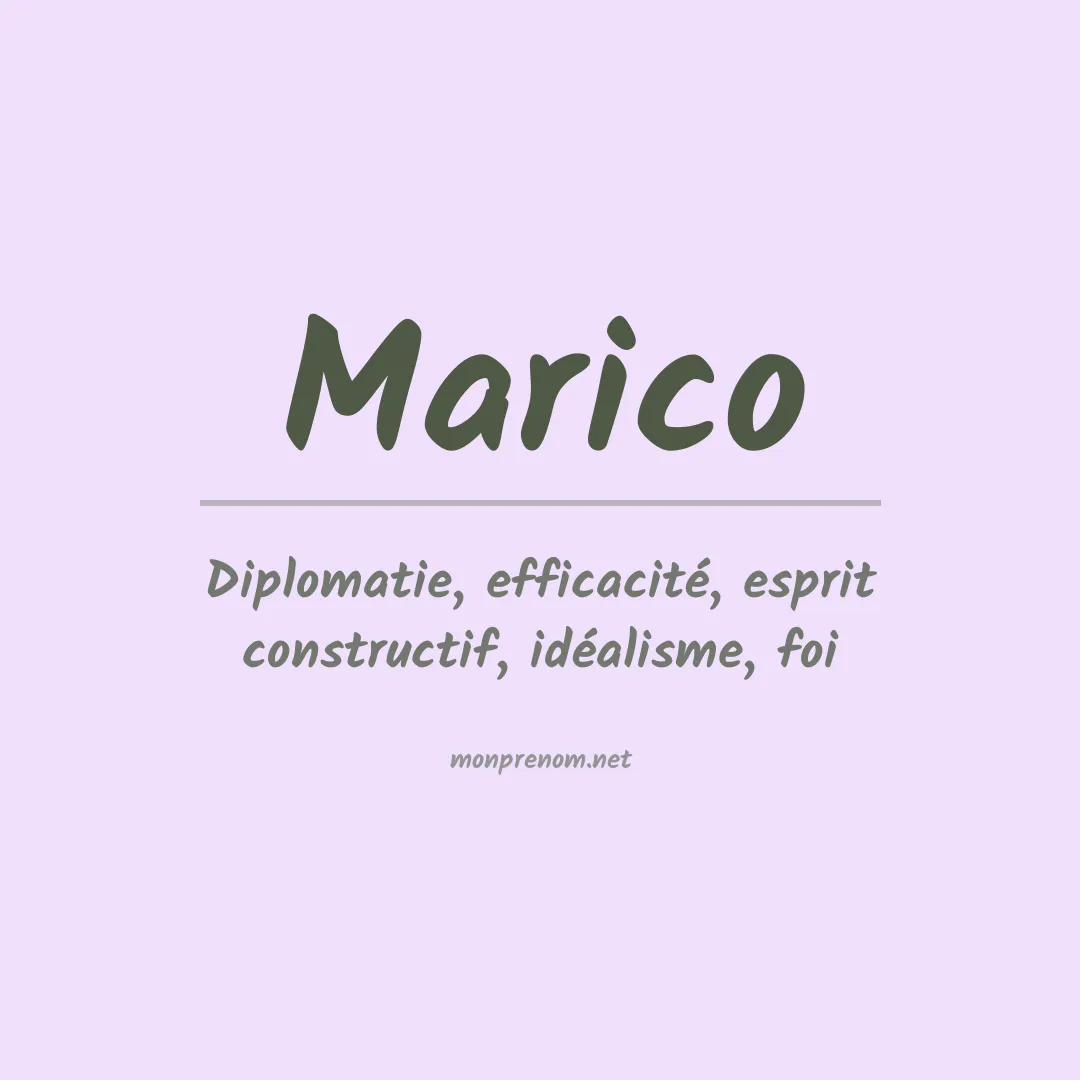 Signification du Prénom Marico