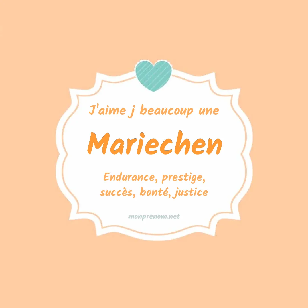 j'aime beaucoup Mariechen