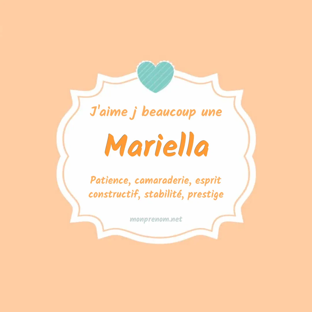 j'aime beaucoup Mariella
