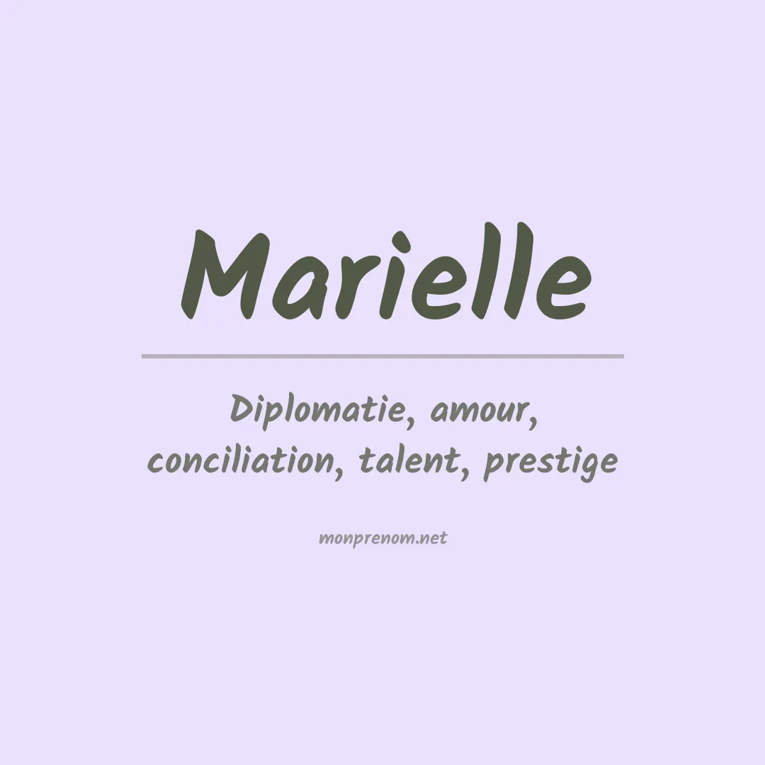 Signification du Pr nom Marielle