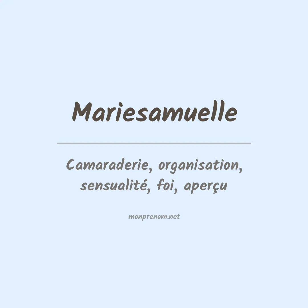signification-du-pr-nom-mariesamuelle