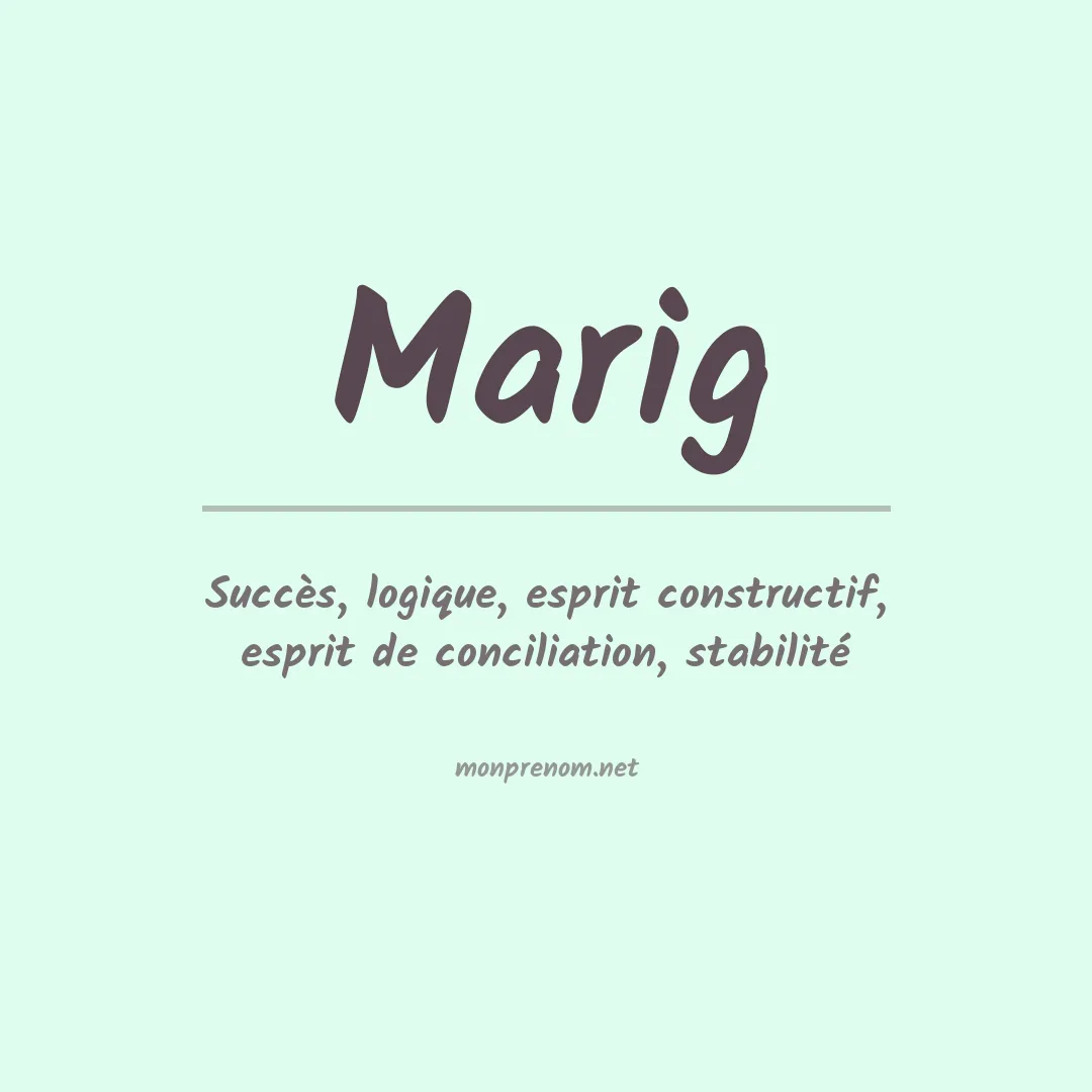 Signification du Prénom Marig Signification du Prénom Marig