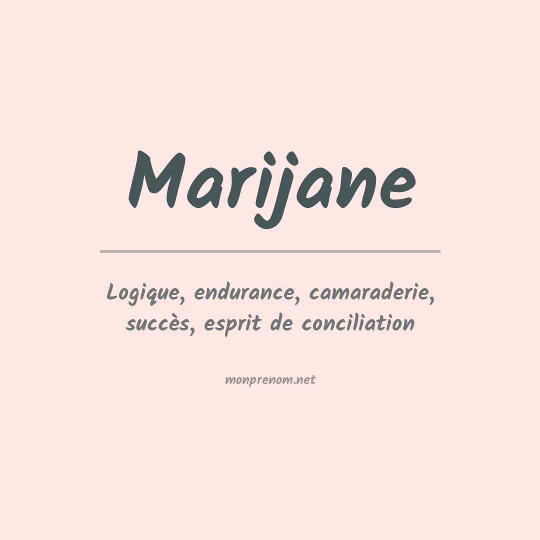 Signification du Prénom Marijane Signification du Prénom Marijane