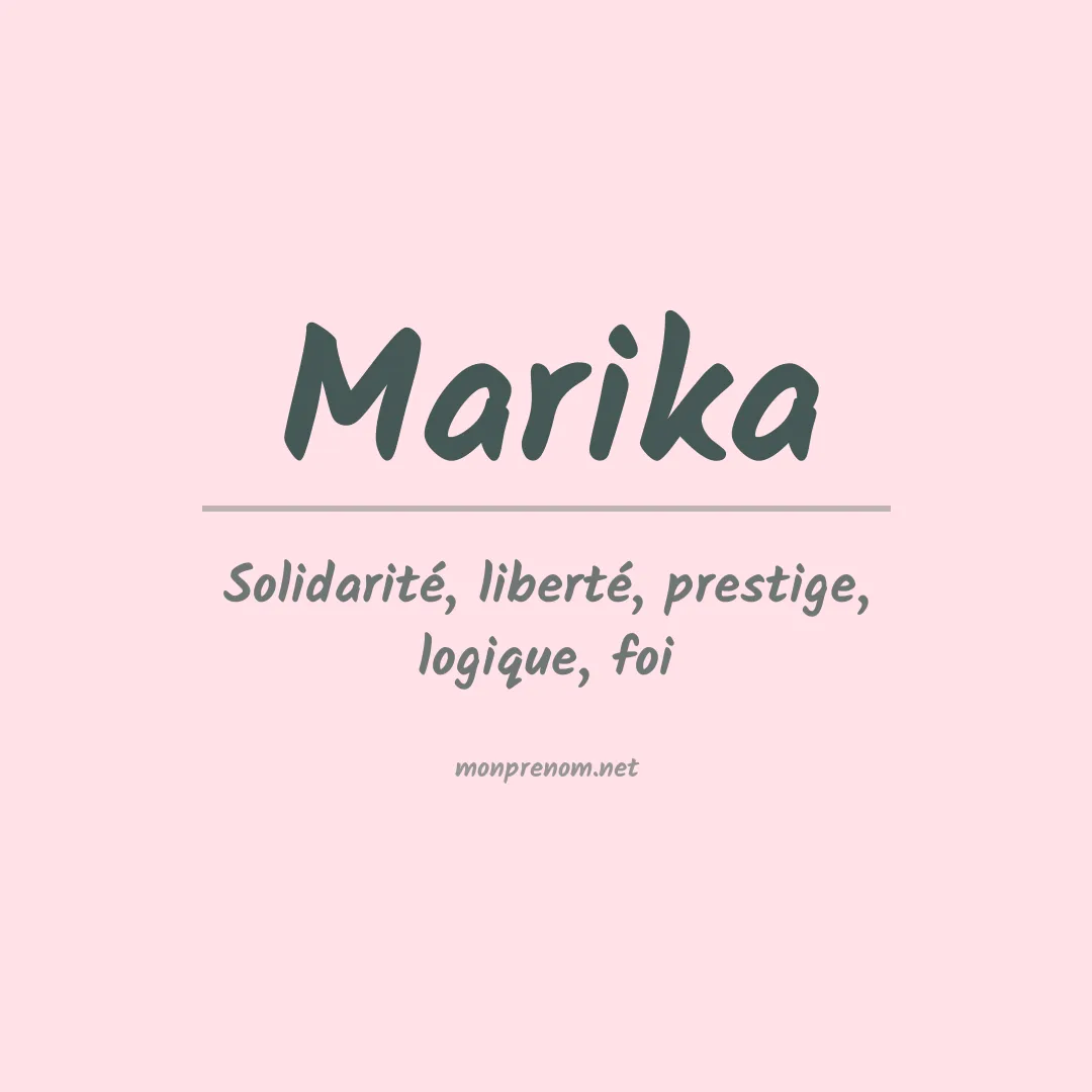 Signification du Prénom Marika