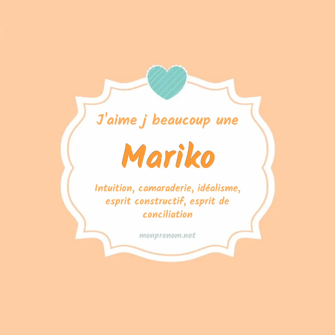 j'aime beaucoup Mariko