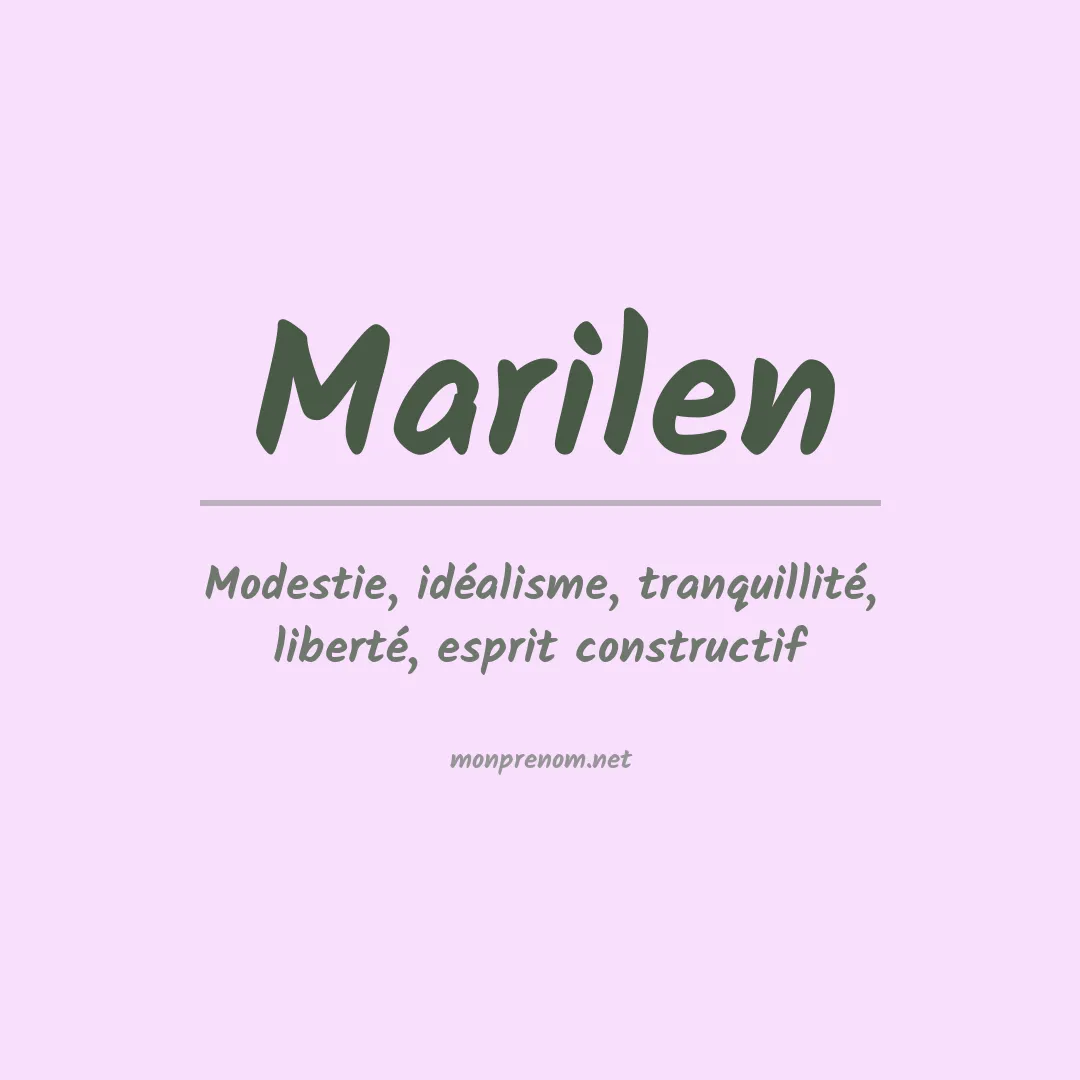 Signification du Prénom Marilen