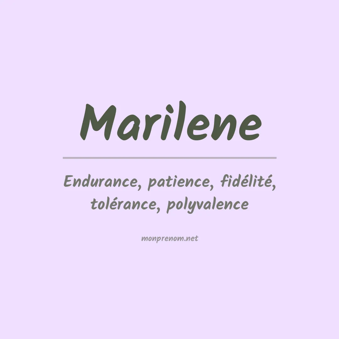 Signification du Prénom Marilene
