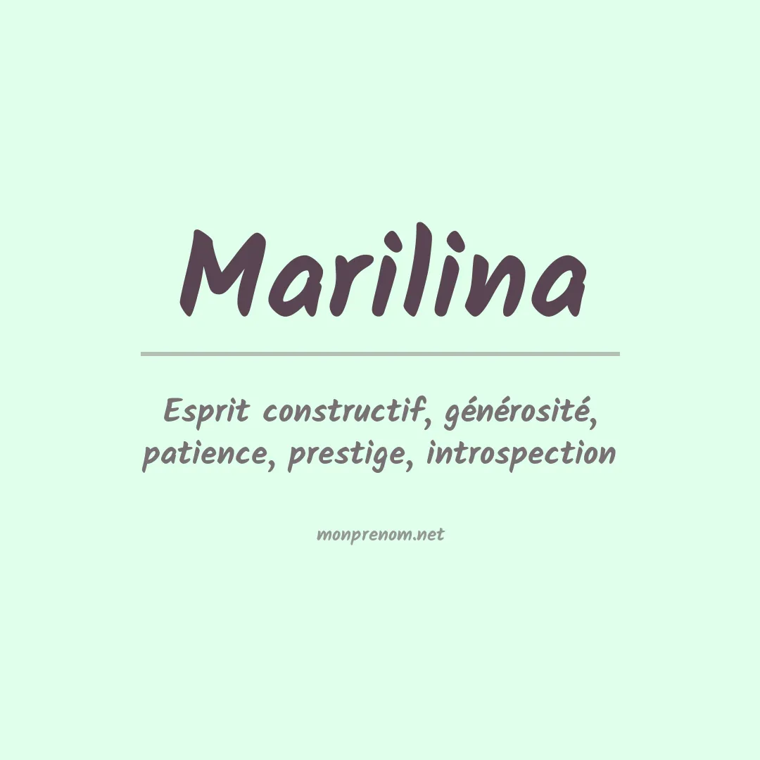 Signification du Prénom Marilina