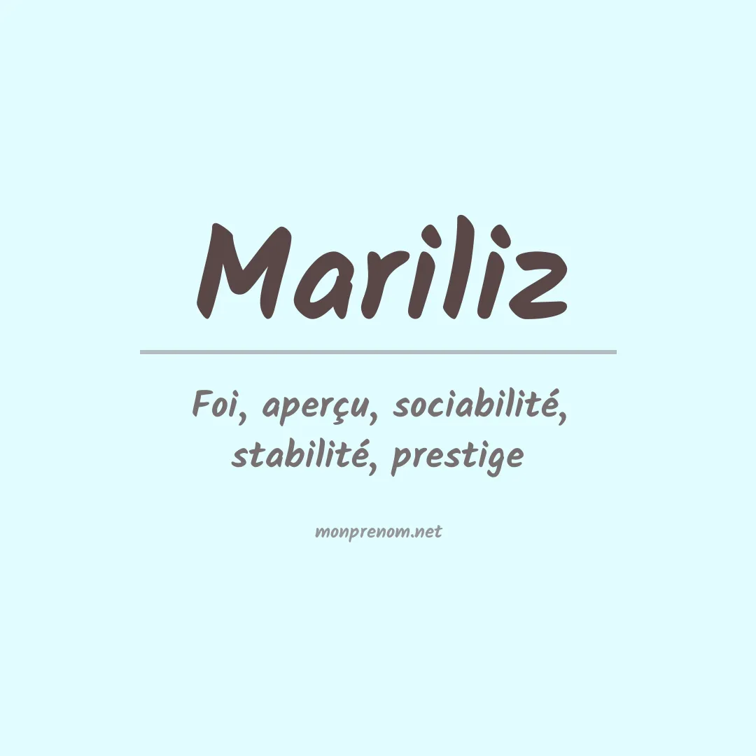 Signification du Prénom Mariliz