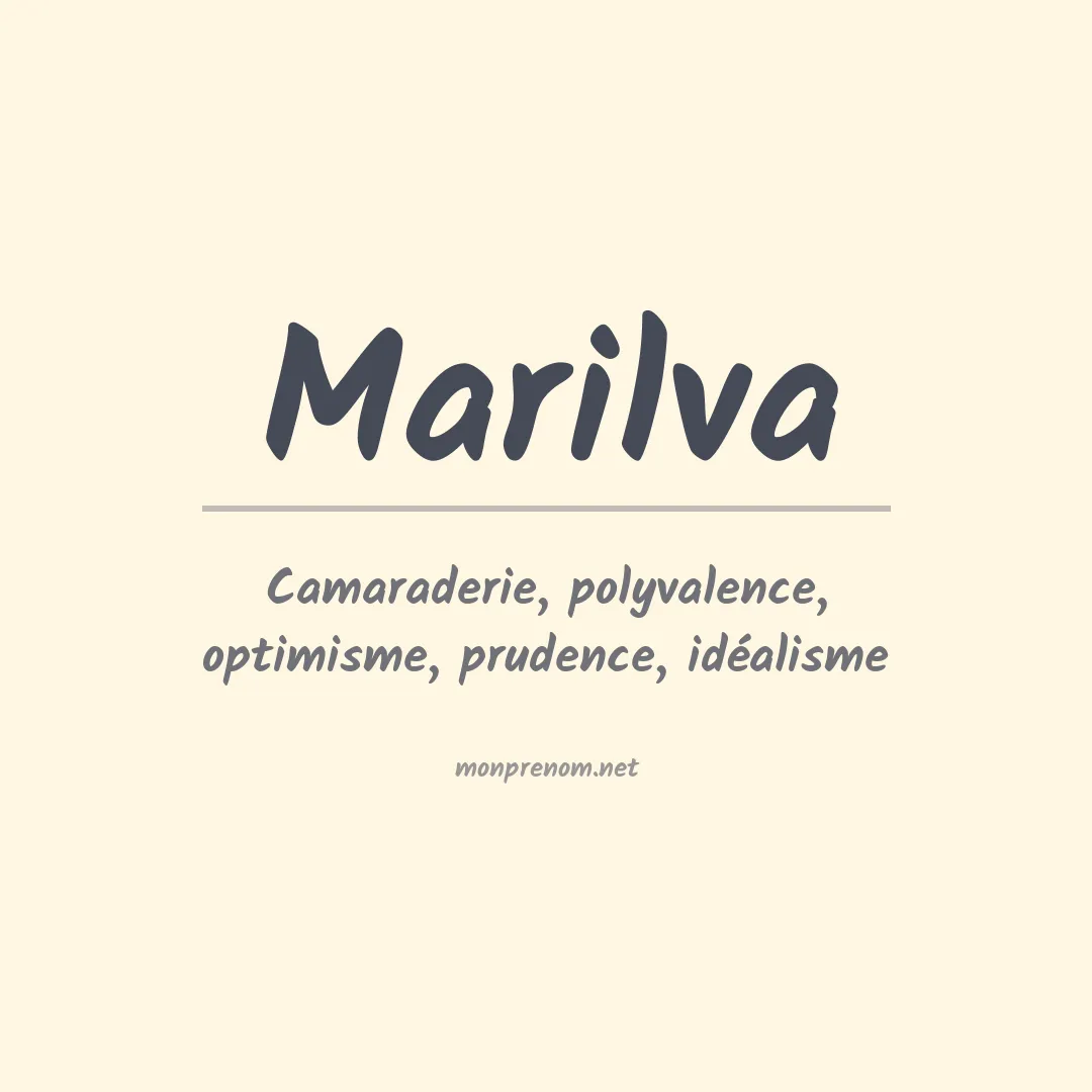 Signification du Prénom Marilva Signification du Prénom Marilva