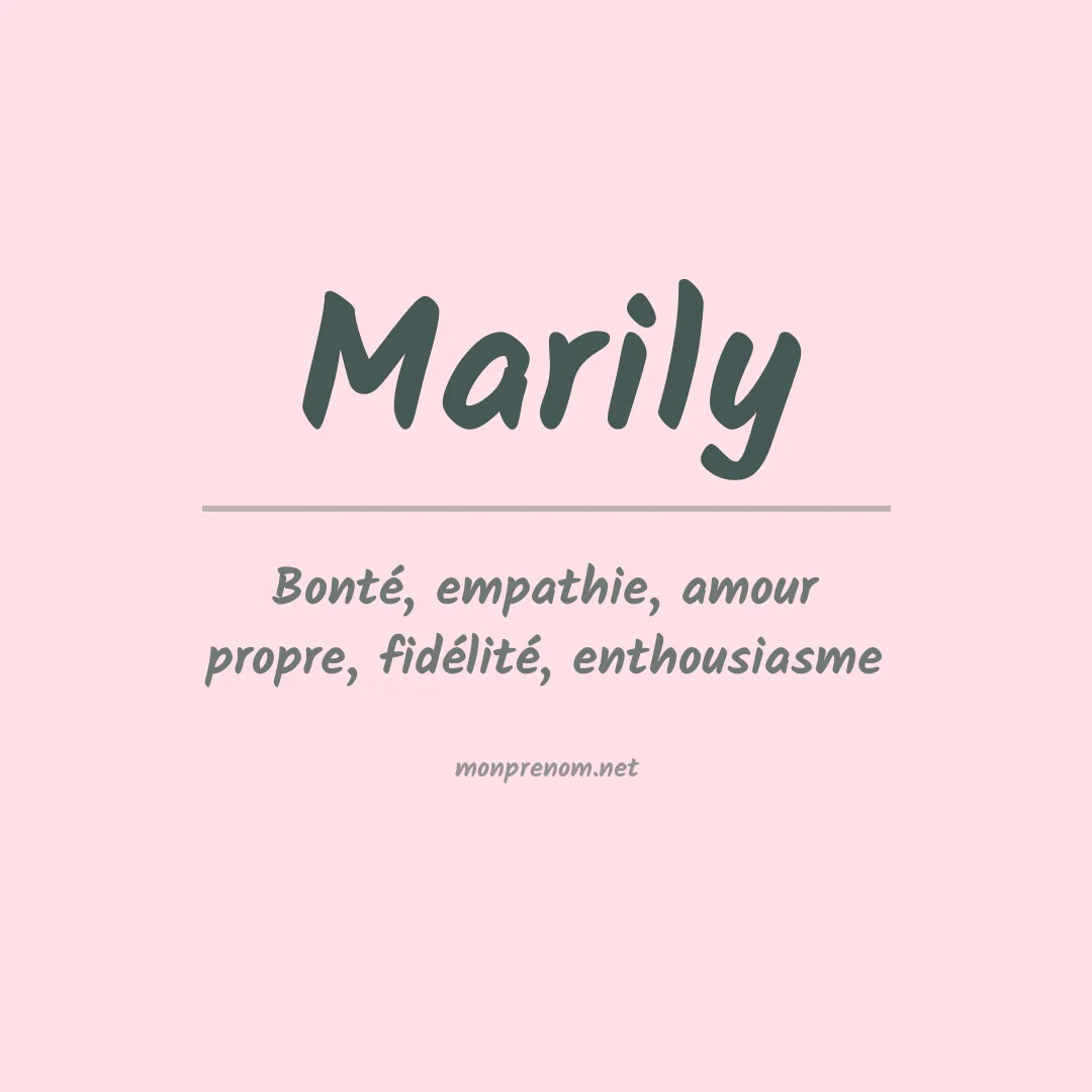 Signification du Prénom Marily