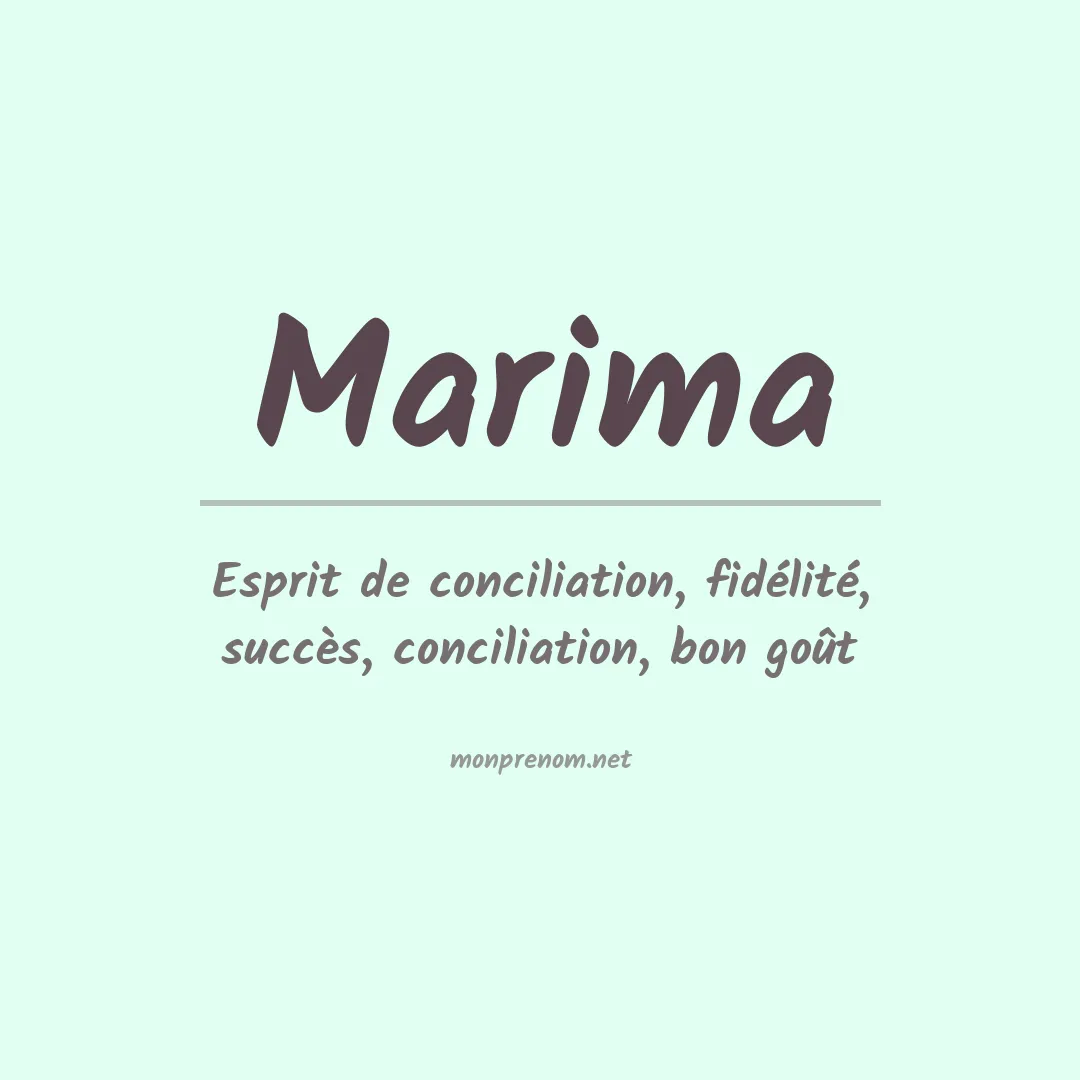 Signification du Prénom Marima