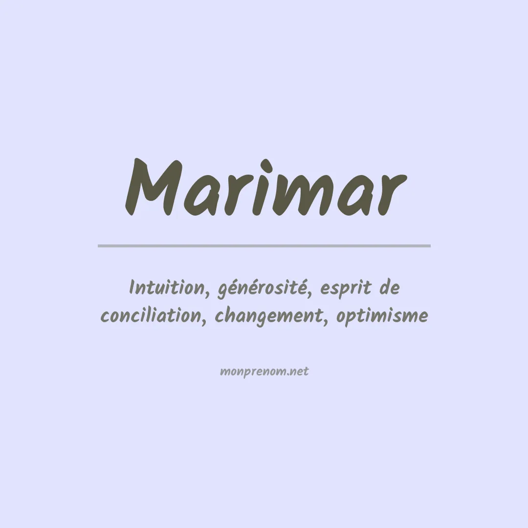 Signification du Prénom Marimar