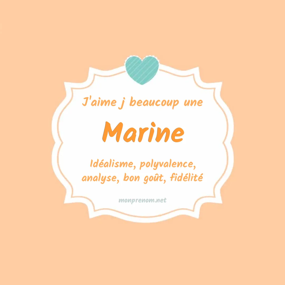 Signification du Pr nom Marine