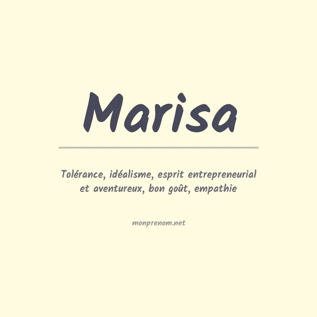Signification du Prénom Marisa