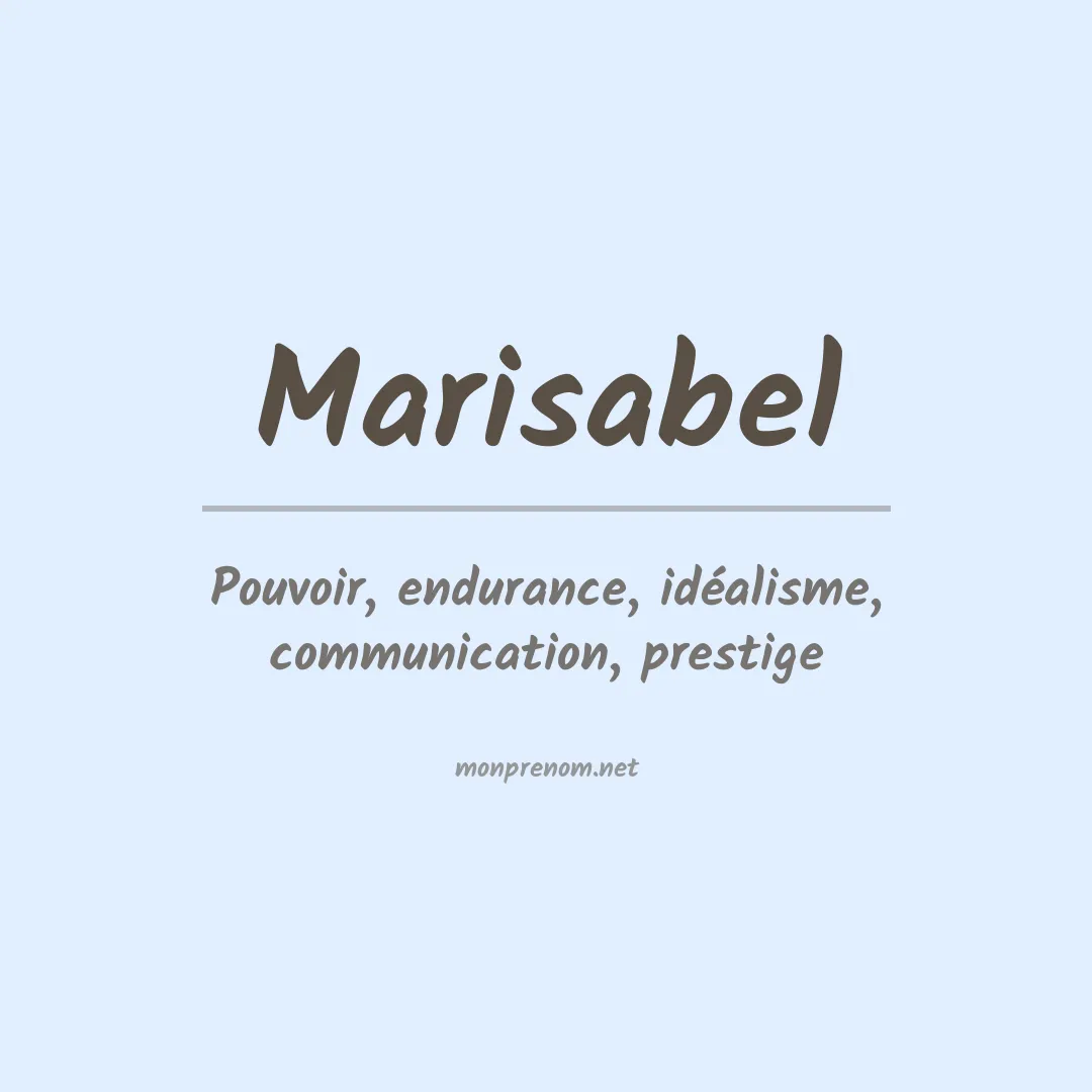 Signification du Prénom Marisabel