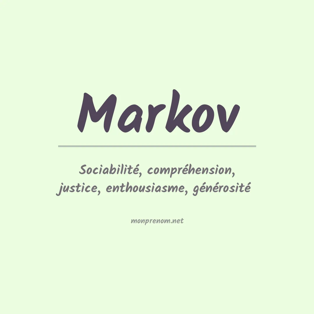 Signification du Prénom Markov