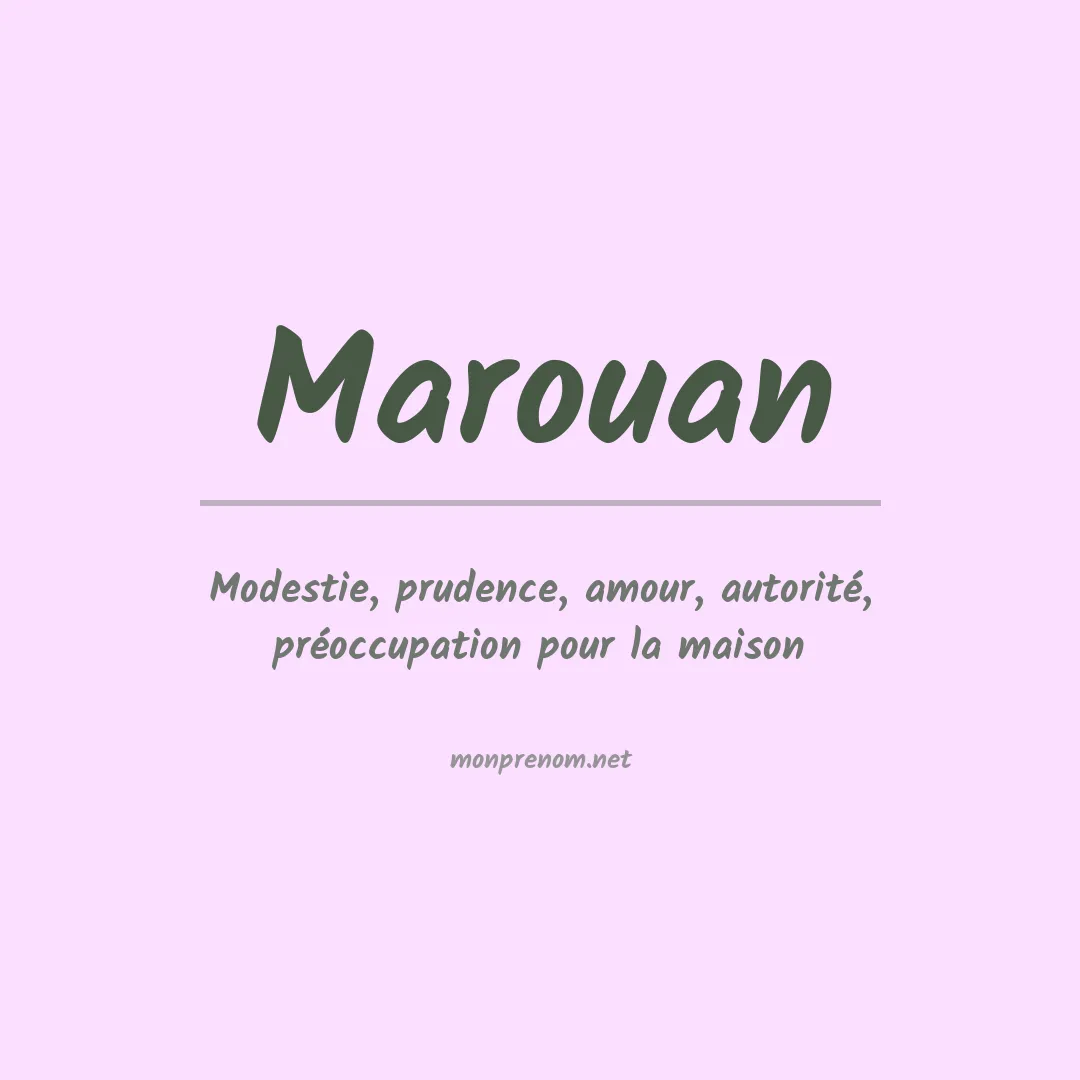 Signification du Prénom Marouan Signification du Prénom Marouan