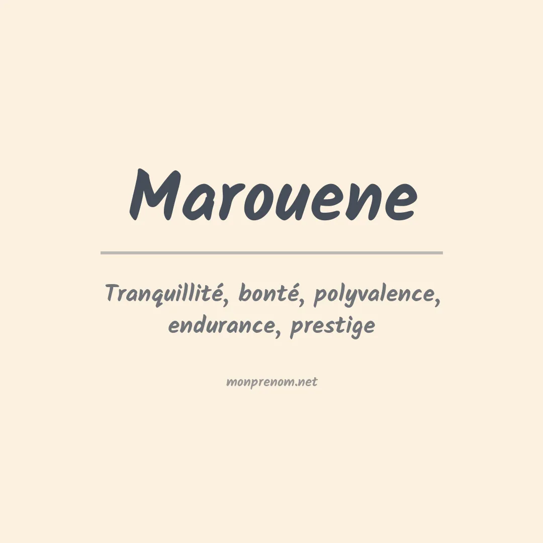 Signification du Prénom Marouene Signification du Prénom Marouene