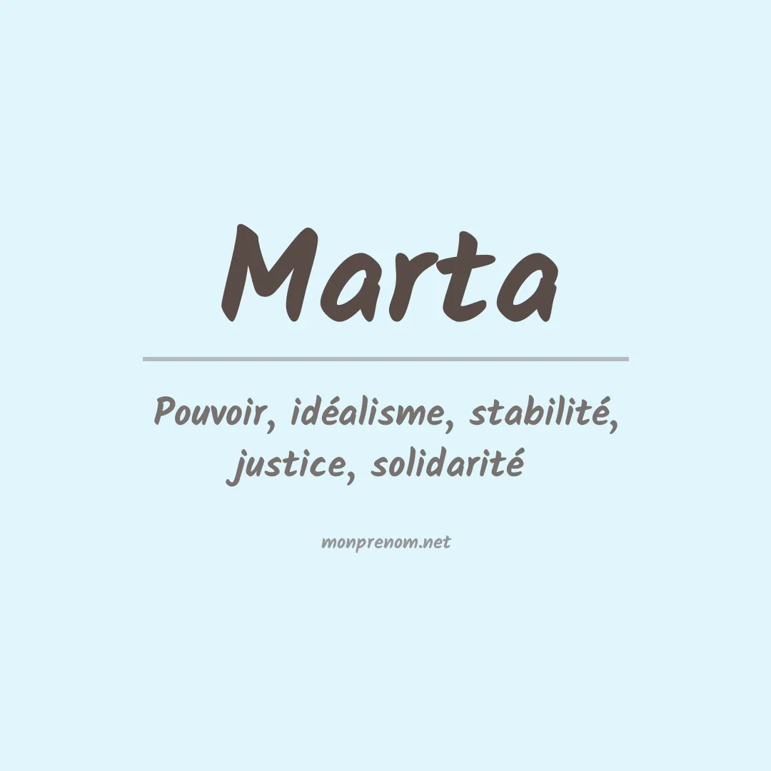 Signification du Prénom Marta
