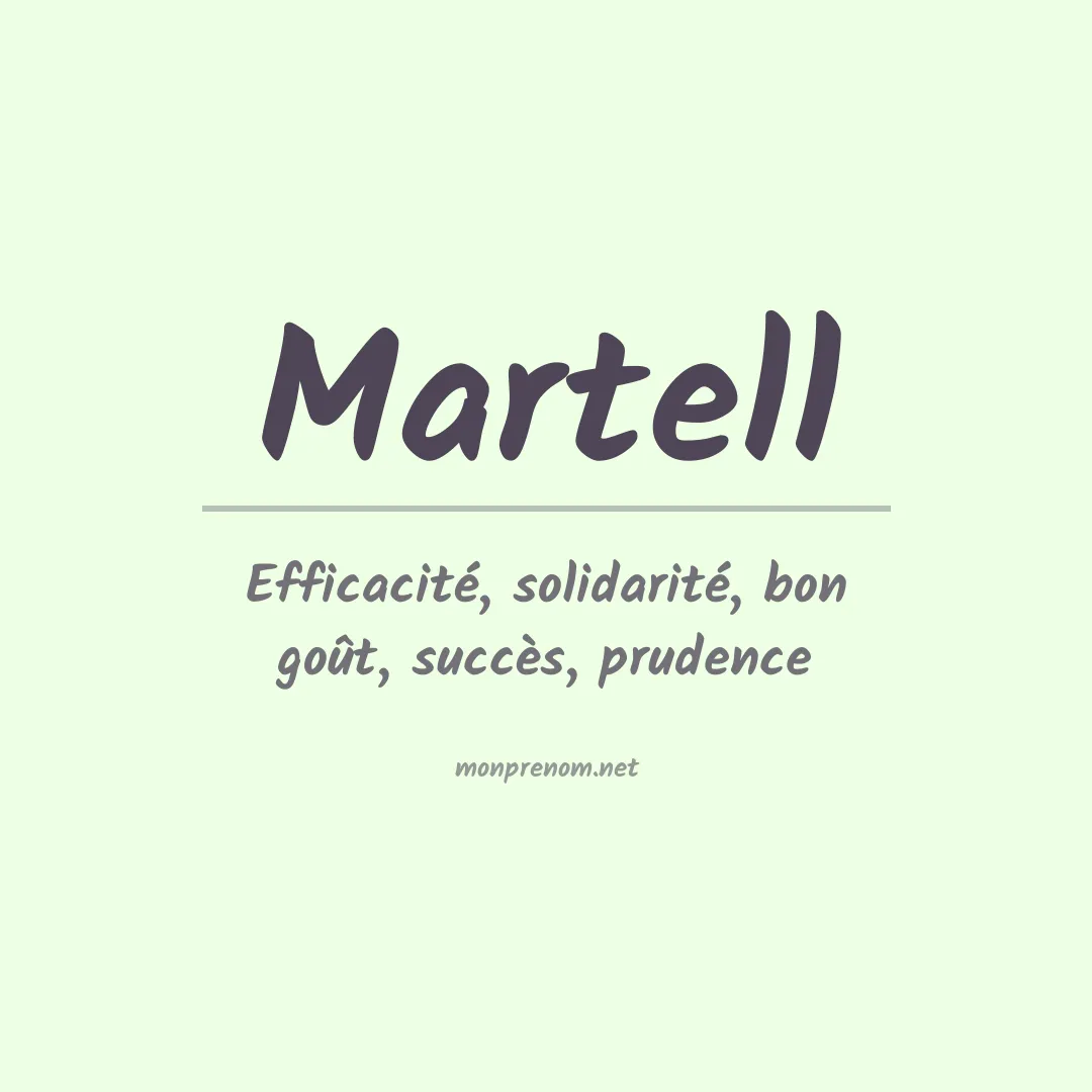 Signification du Prénom Martell