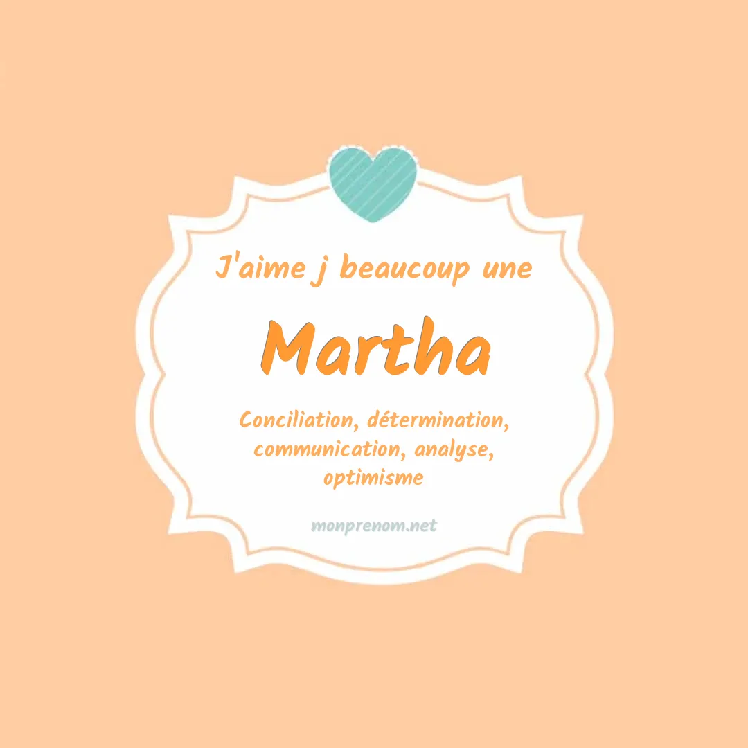 Signification du Pr nom Martha