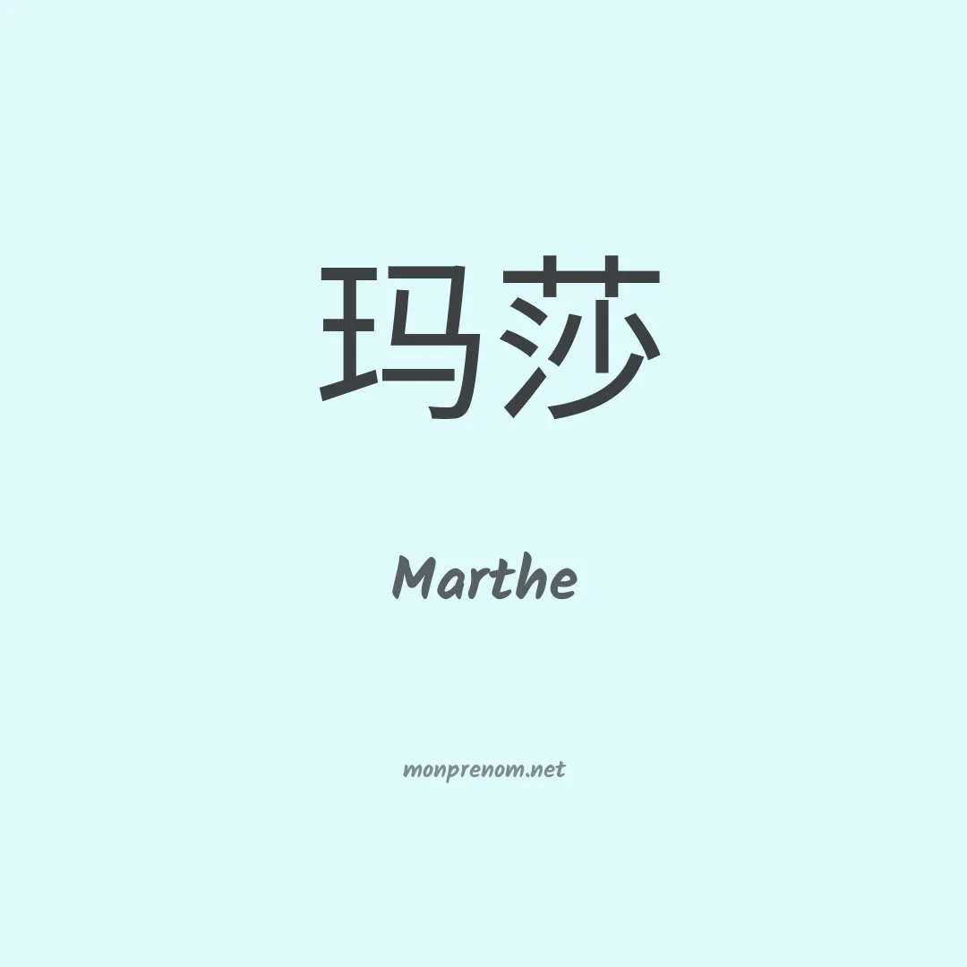 Marthe en chino