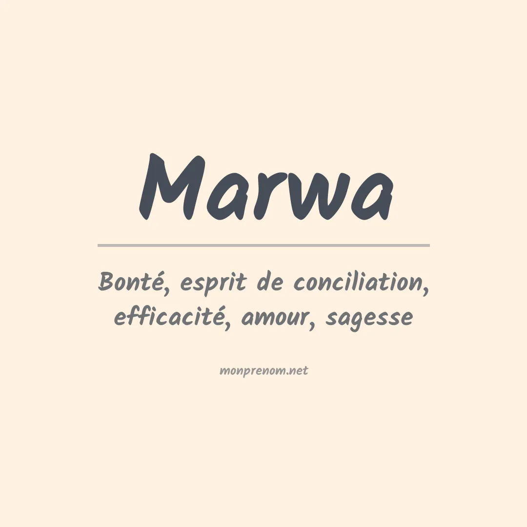 Signification du Prénom Marwa Signification du Prénom Marwa