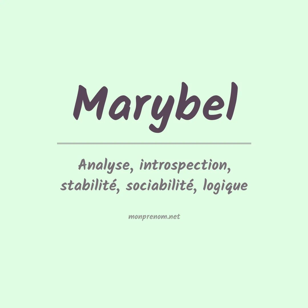 Signification du Prénom Marybel Signification du Prénom Marybel