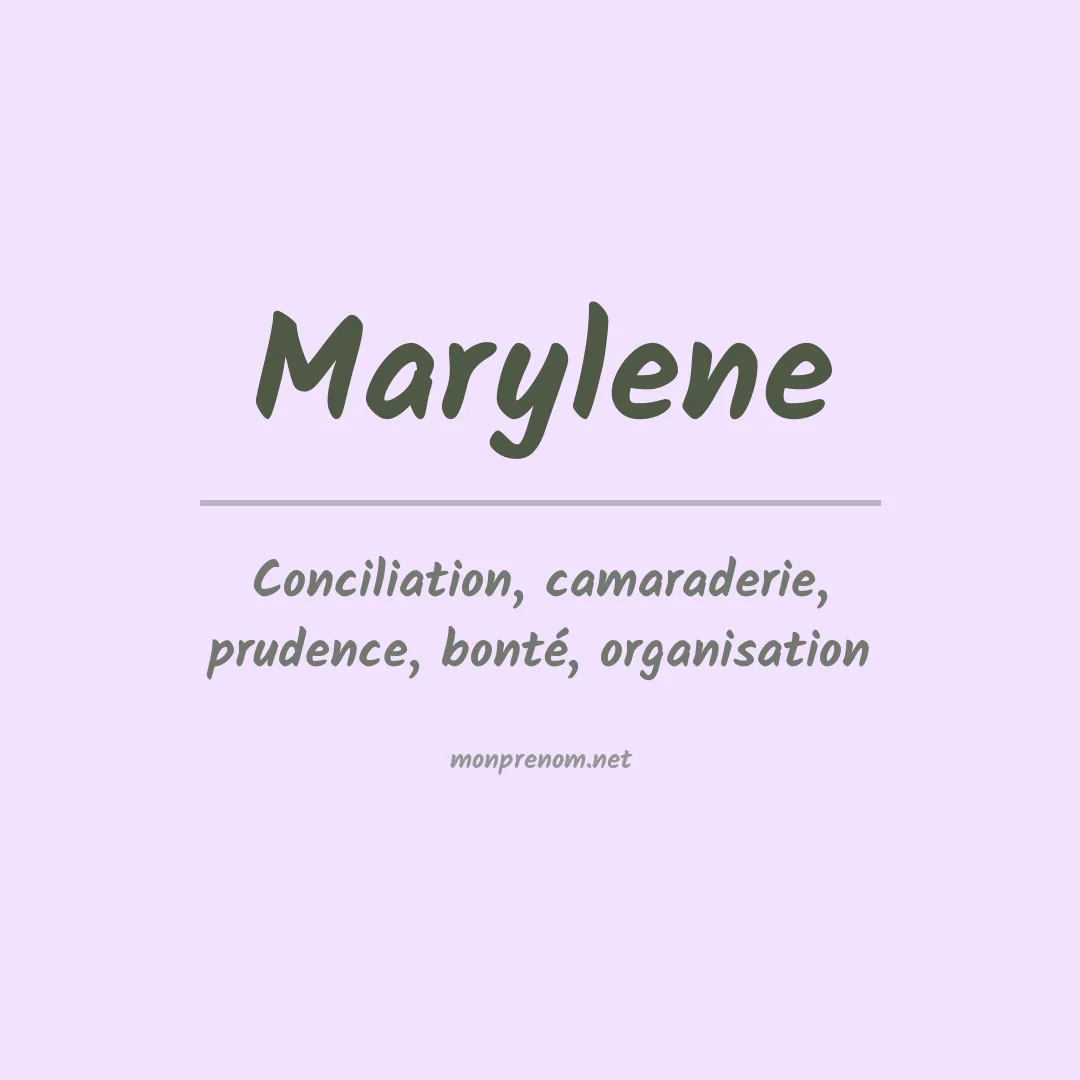Signification du Prénom Marylene