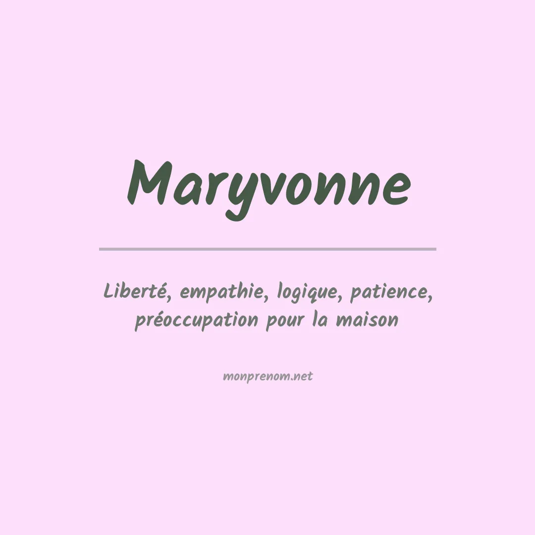 Signification du Prénom Maryvonne Signification du Prénom Maryvonne