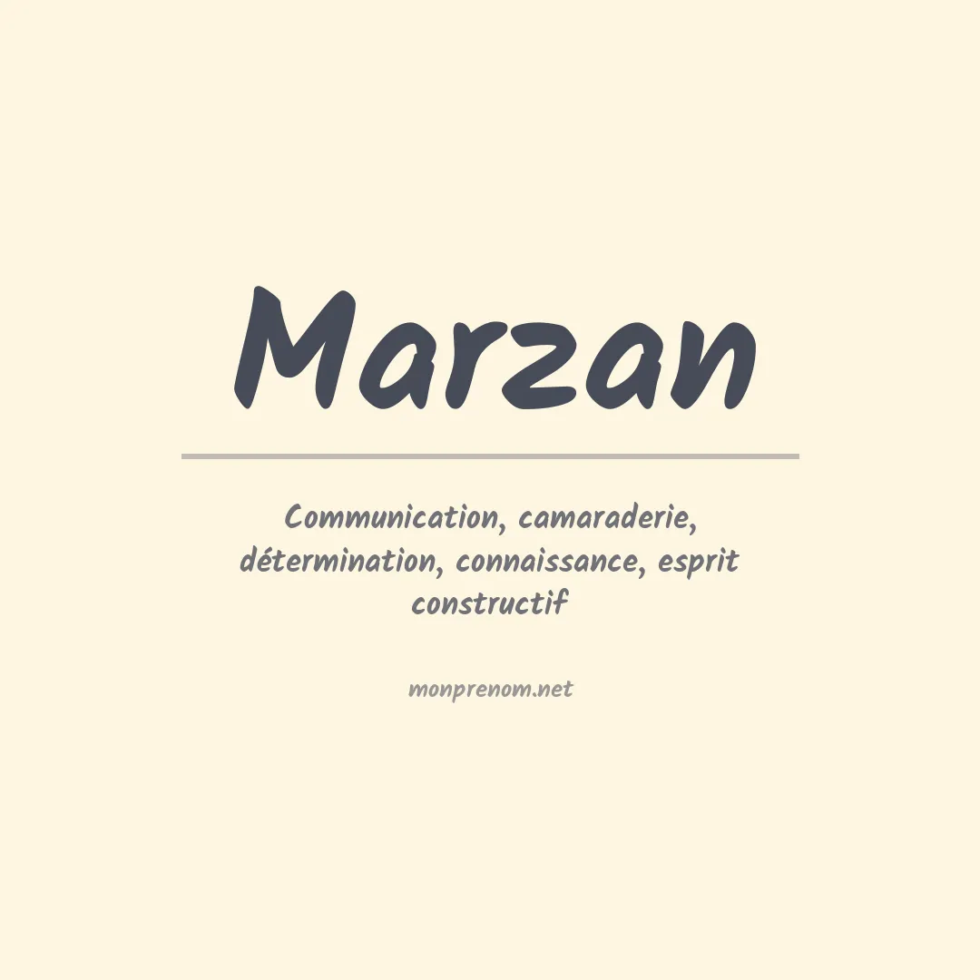 Signification du Prénom Marzan