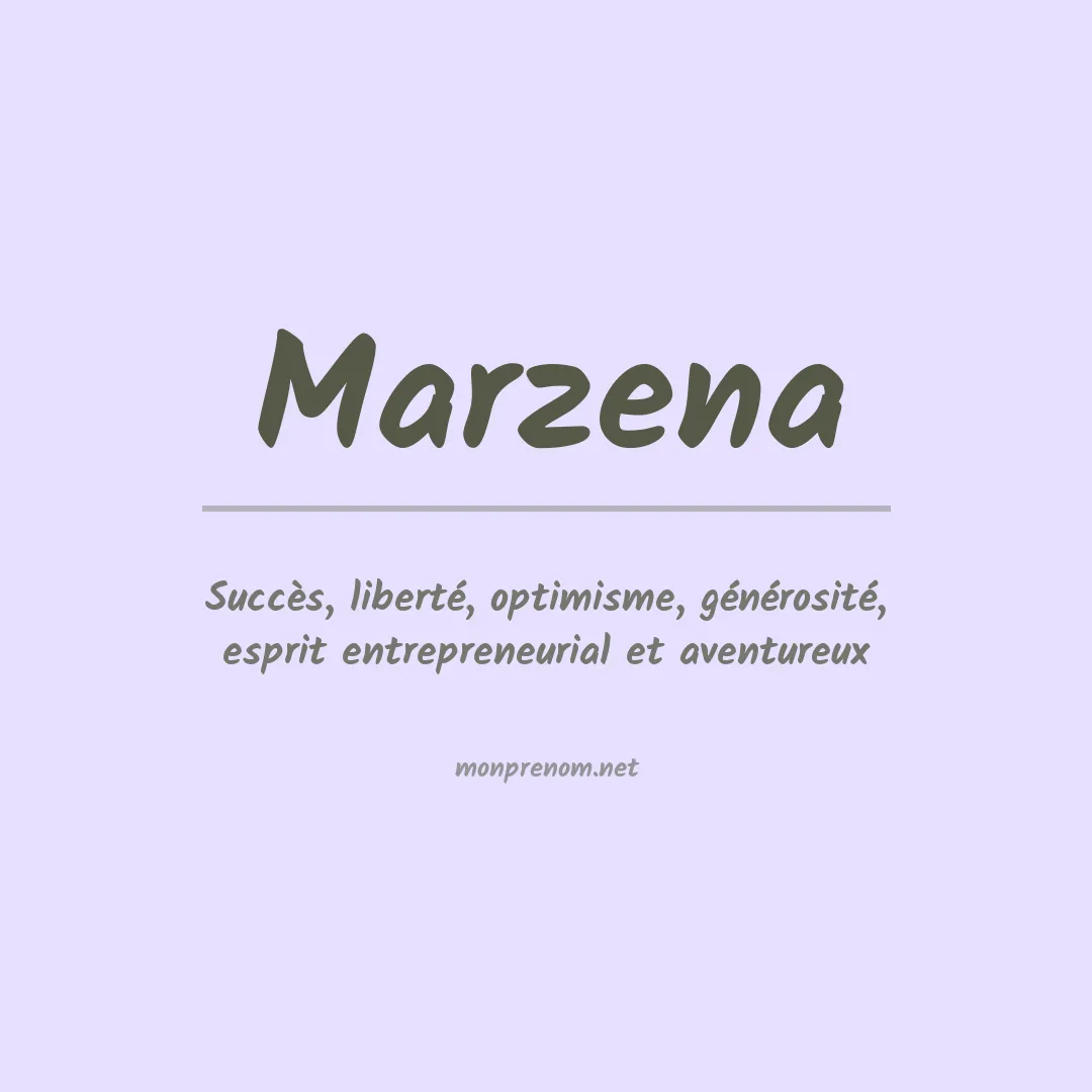 Signification du Prénom Marzena Signification du Prénom Marzena